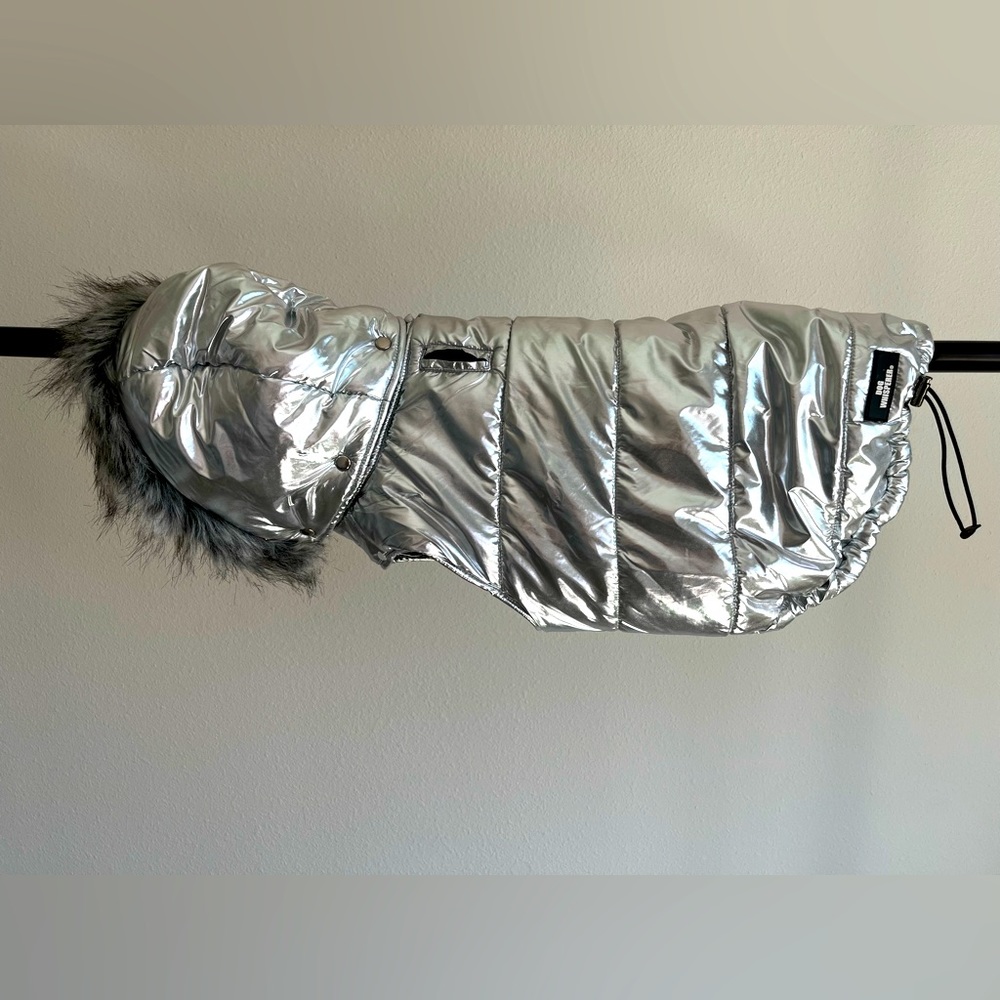 Silver Dog Puffer Jacket